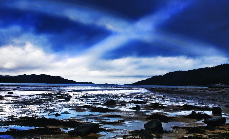 Scottish Flag in the sky